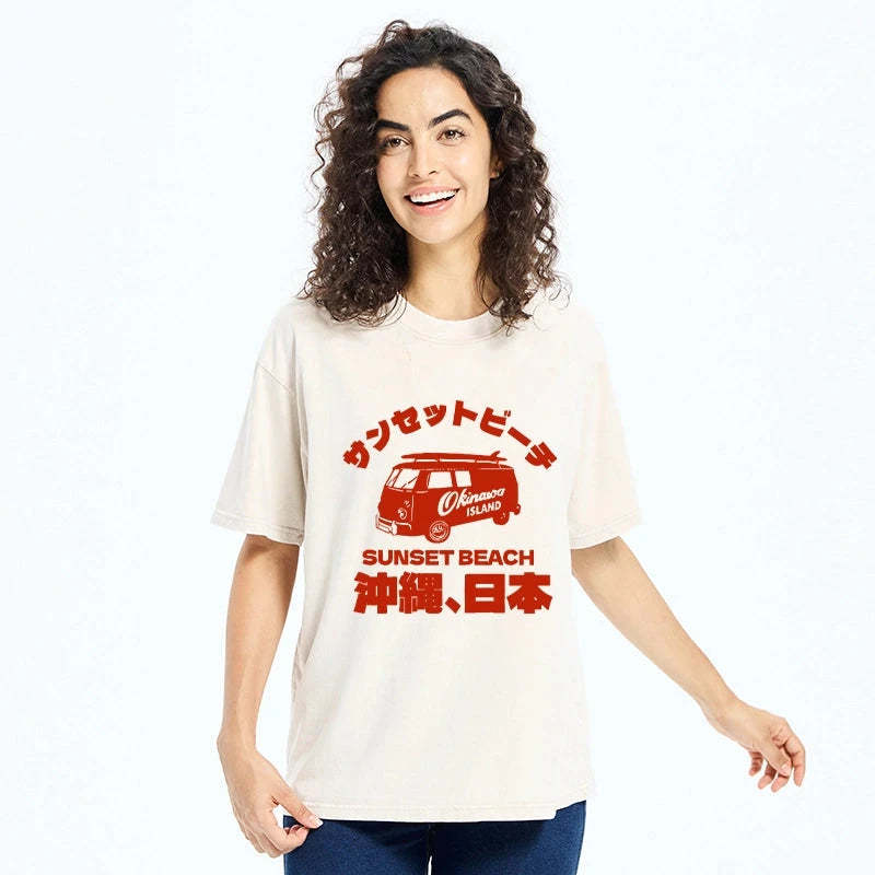 Tokyo-Tiger Okinawa Island Washed T-Shirt