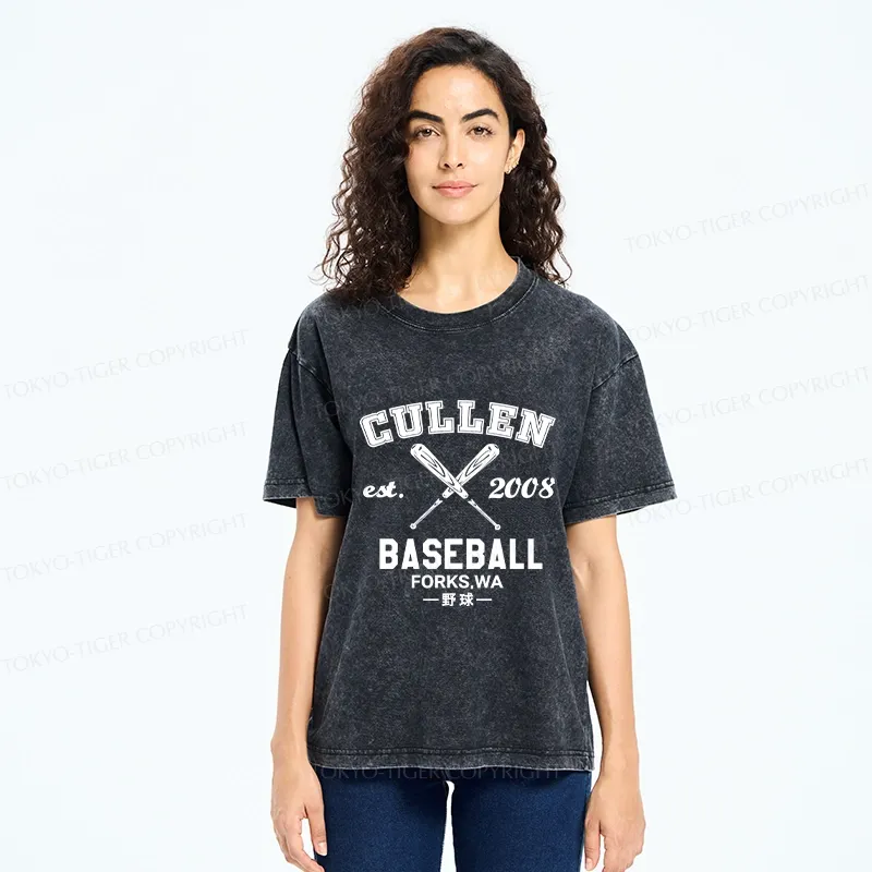 Tokyo-Tiger Cullen Baseball Washed T-Shirt