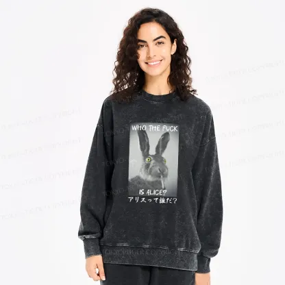 Tokyo-Tiger Who Is Alice? Washed Sweatshirt