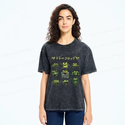Tokyo-Tiger Terror Frog Washed T-Shirt