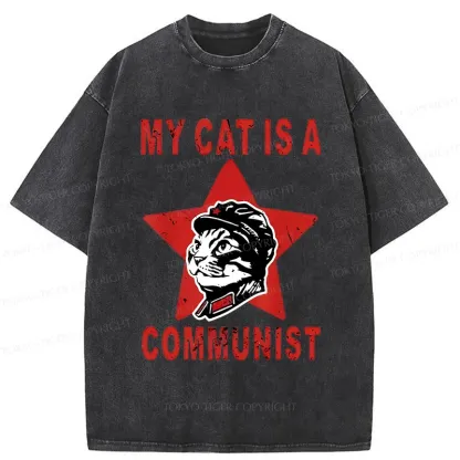 Tokyo-Tiger Funny Cat-ism Washed T-Shirt