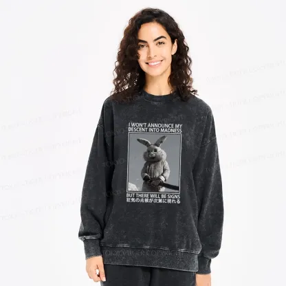 Tokyo-Tiger Rabbit Goes Into Madness Washed Sweatshirt