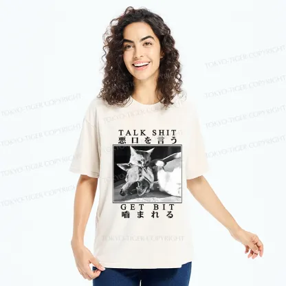 Tokyo-Tiger Talk Shit Get Bit Washed T-Shirt