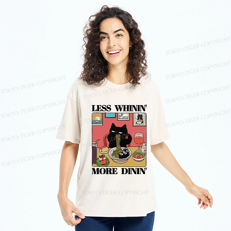 Tokyo-Tiger Less Whinin' More Dinin' Washed T-Shirt