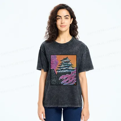 Tokyo-Tiger Vintage Osaka Castle Washed T-Shirt