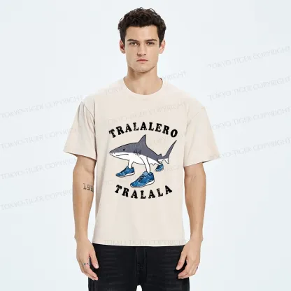 Tokyo-Tiger Tralalero Tralala Funny Washed T-Shirt