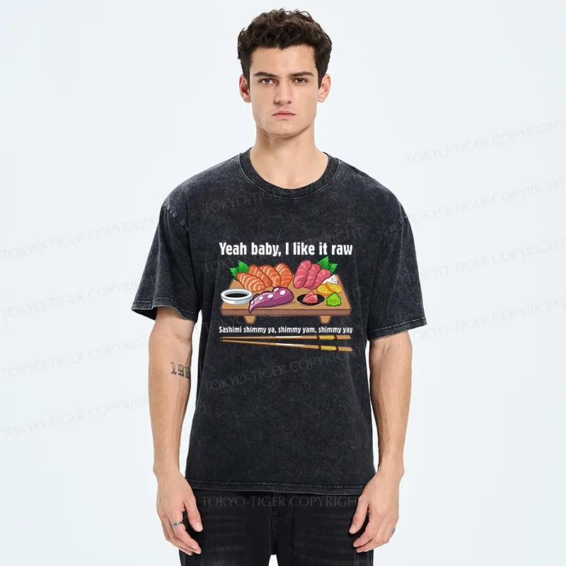Tokyo-Tiger I Like It Raw Washed T-Shirt