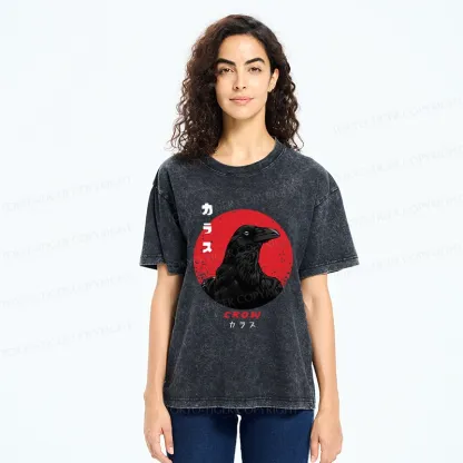 Tokyo-Tiger Mysterious Crow Washed T-Shirt