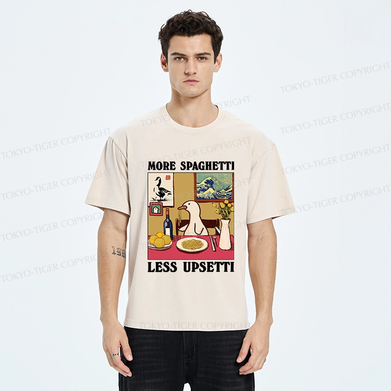 Tokyo-Tiger More Spaghetti Less Upsetti Goose Washed T-Shirt
