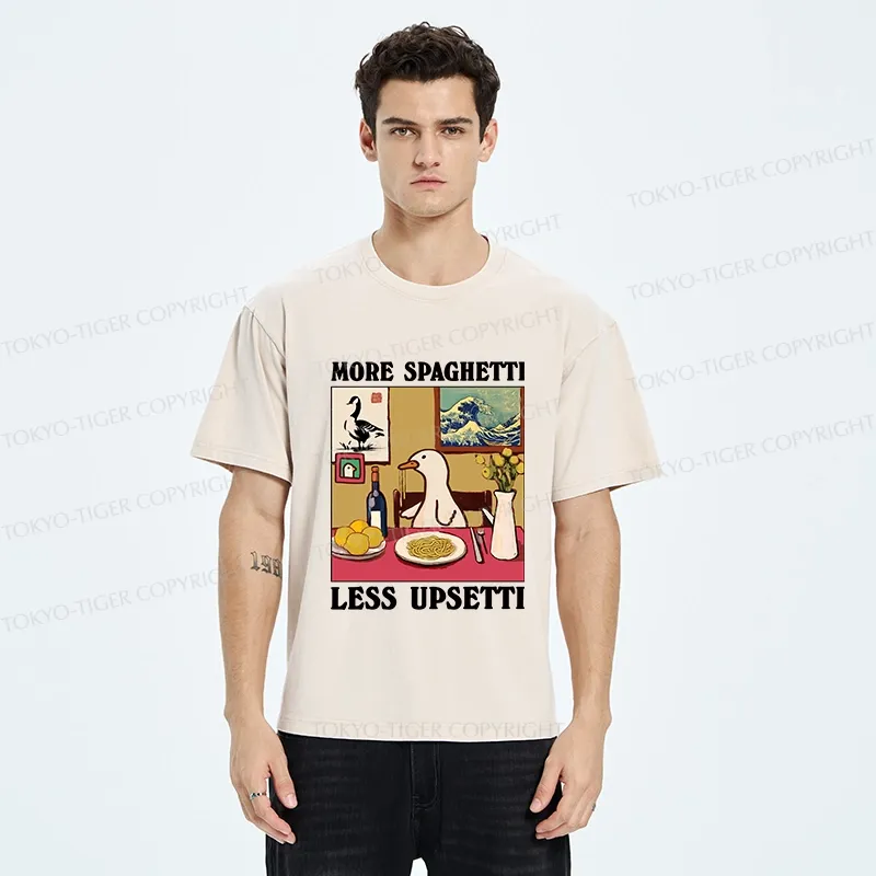 Tokyo-Tiger More Spaghetti Less Upsetti Goose Washed T-Shirt
