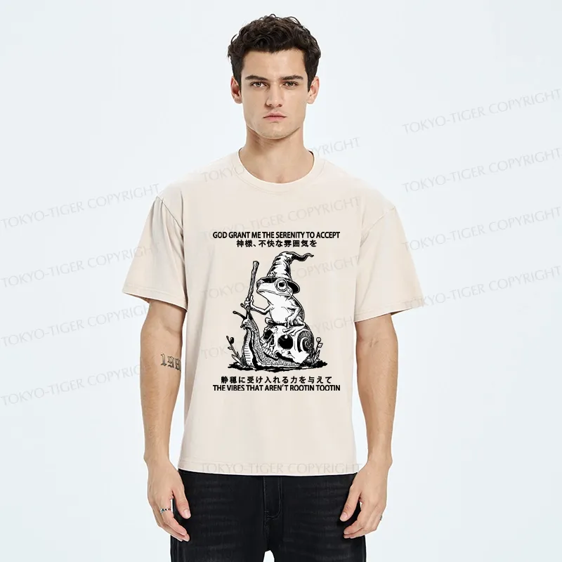 Tokyo-Tiger God Grant Me The Serenity Washed T-Shirt
