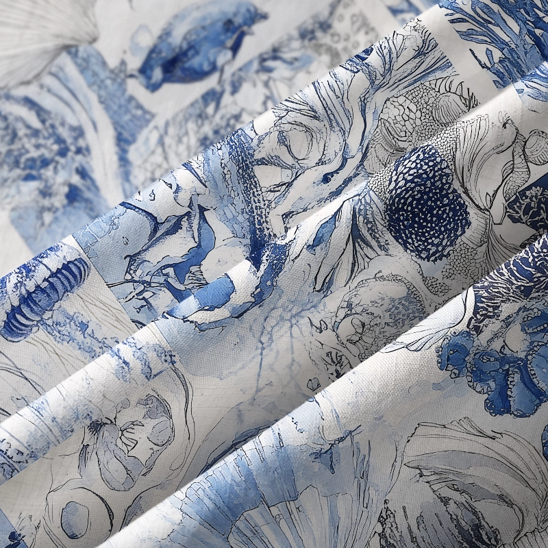 Tokyo-Tiger Vibrant Sea Life Button-up Shirt