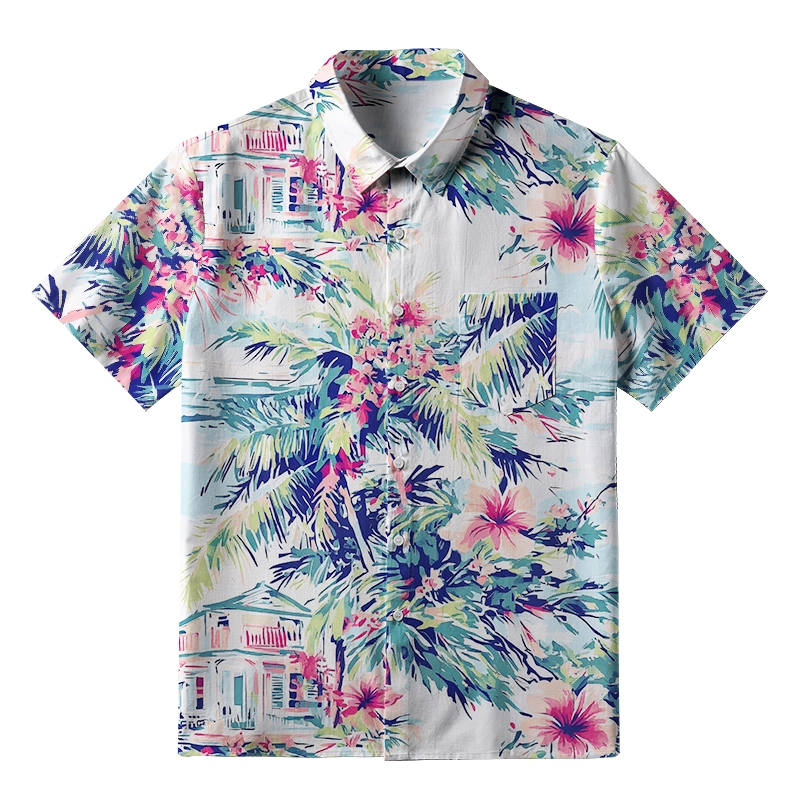 Tokyo-Tiger Lakeside Retreat Japanese Button-up Shirt