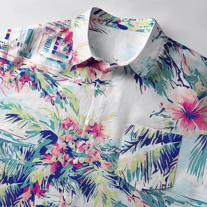 Tokyo-Tiger Lakeside Retreat Japanese Button-up Shirt