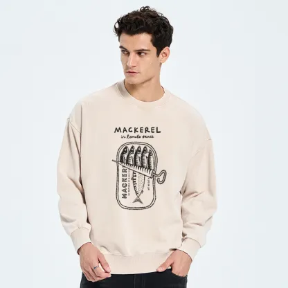 Tokyo-Tiger Mackerel In Tomato Sauce Washed Sweatshirt