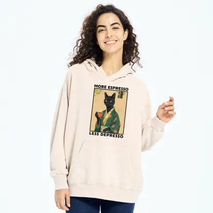 Tokyo-Tiger More Caffeine Less Sadness Washed Hoodie