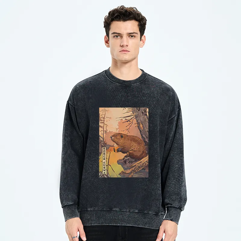 Tokyo-Tiger Beaver By The River Washed Sweatshirt