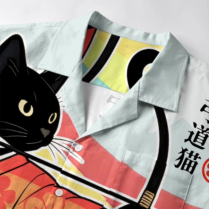 Tokyo-Tiger Rainbow Kimono Cat Archery Aloha Japanese Hawaiian Shirt