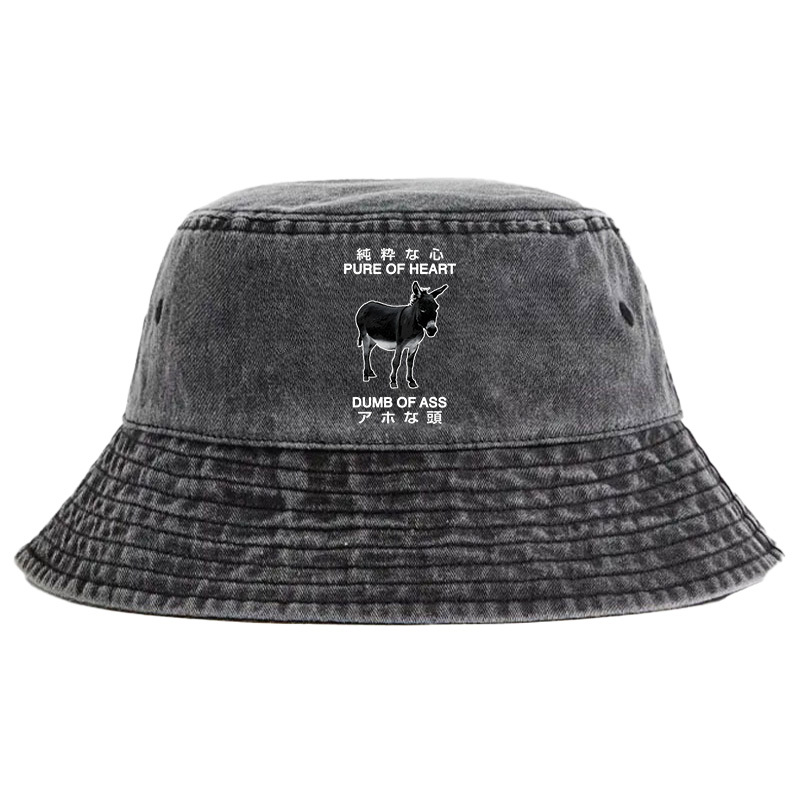 Tokyo-Tiger Pure Of Heart Dumb Of Ass Washed Bucket Hat