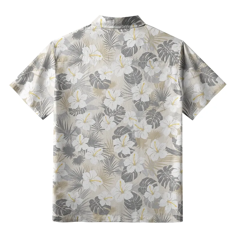 Tokyo-Tiger Rainbow Blooms Chic Floral Button-up Shirt