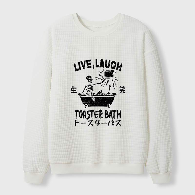 Tokyo-Tiger Funny Electric Shock Skeleton Waffle Sweatshirt