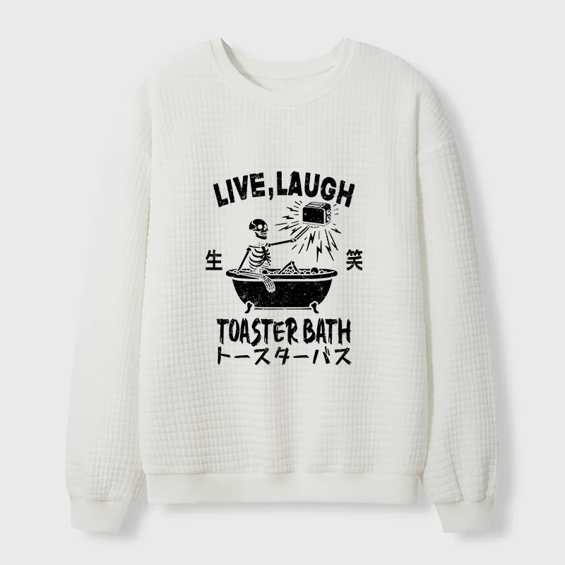 Tokyo-Tiger Funny Electric Shock Skeleton Waffle Sweatshirt