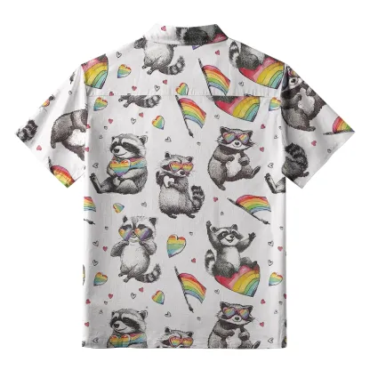 Tokyo-Tiger Pride Raccoon Button-up Shirt