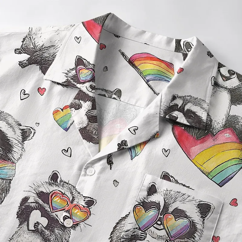Tokyo-Tiger Pride Raccoon Aloha Japanese Hawaiian Shirt