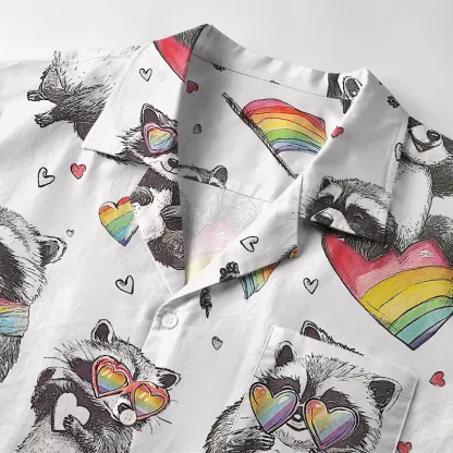 Tokyo-Tiger Pride Raccoon Aloha Japanese Hawaiian Shirt