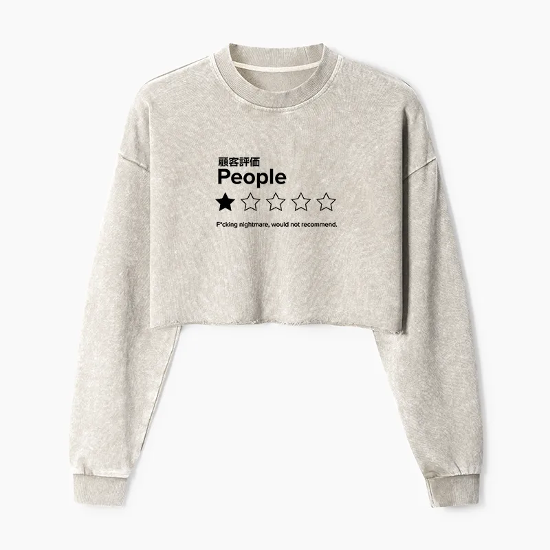 Tokyo-Tiger Evaluation People Washed Crop Sweatshirt