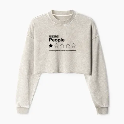 Tokyo-Tiger Evaluation People Washed Crop Sweatshirt