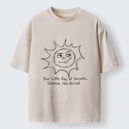 Tokyo-Tiger Funny Sarcasm Sun Meme Washed T-Shirt