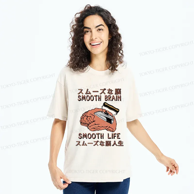 Tokyo-Tiger Smooth Life Washed T-Shirt
