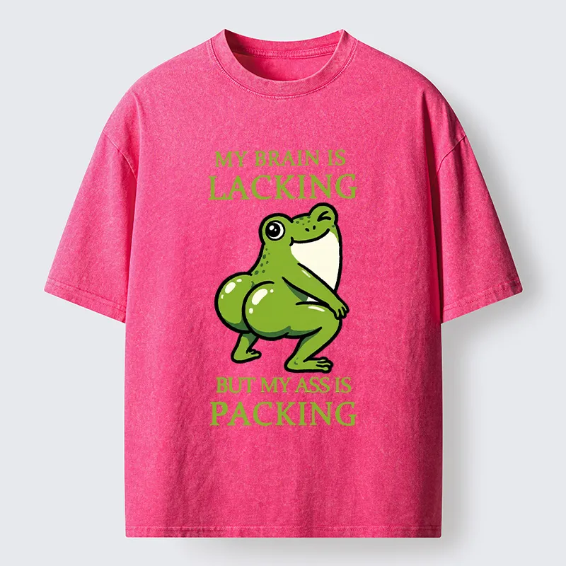 Tokyo-Tiger Funny Booty Frog Meme Washed T-Shirt