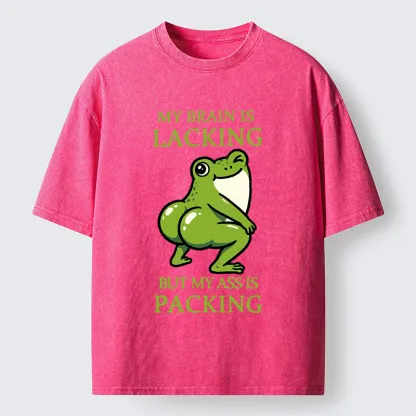 Tokyo-Tiger Funny Booty Frog Meme Washed T-Shirt