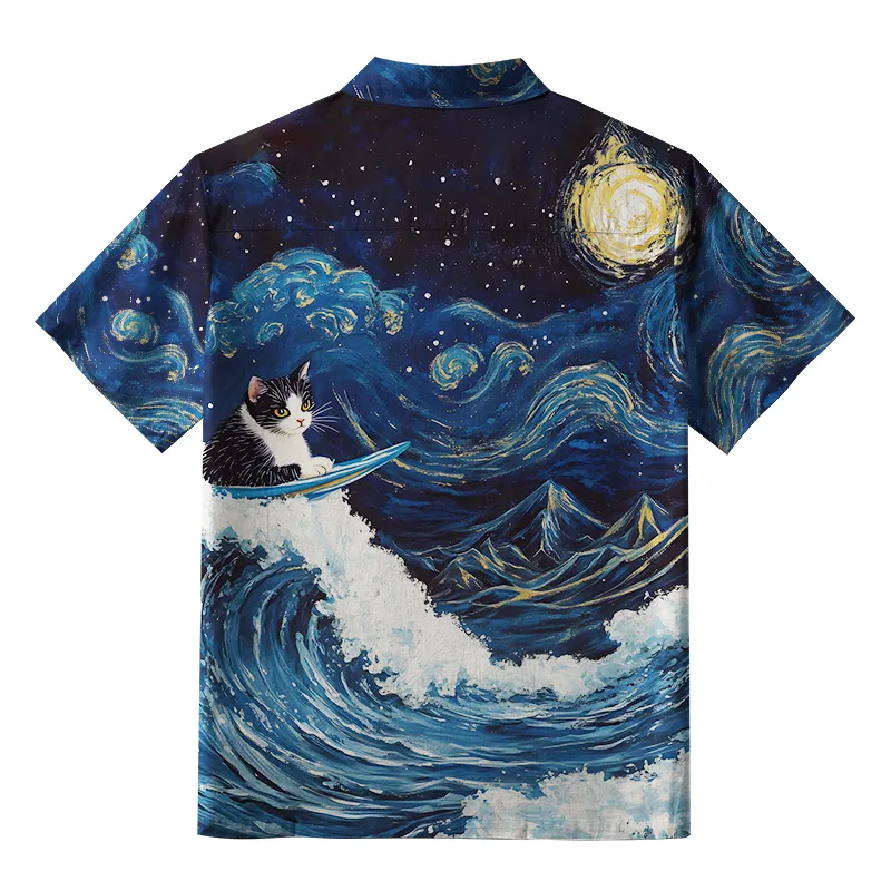 Tokyo-Tiger The Great Wave Off Cat Aloha Hawaiian Shirt