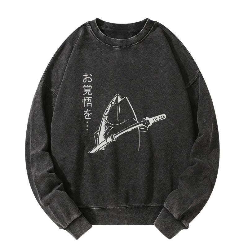 Tokyo-Tiger The Fish With The Knife Japanese Washed Sweatshirt Sale