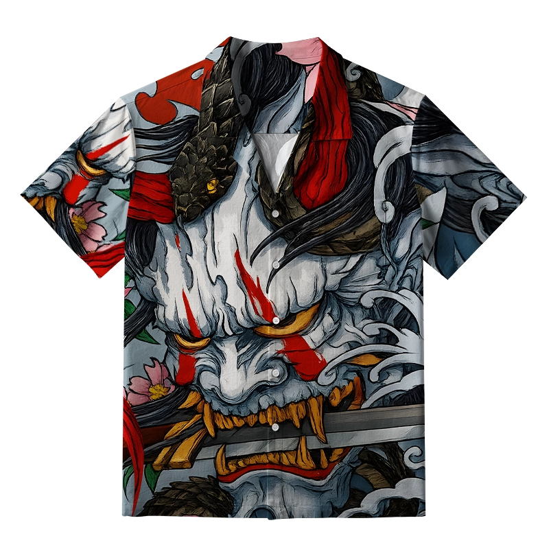 Tokyo-Tiger Evil Ghost Sword Aloha Hawaiian Shirt