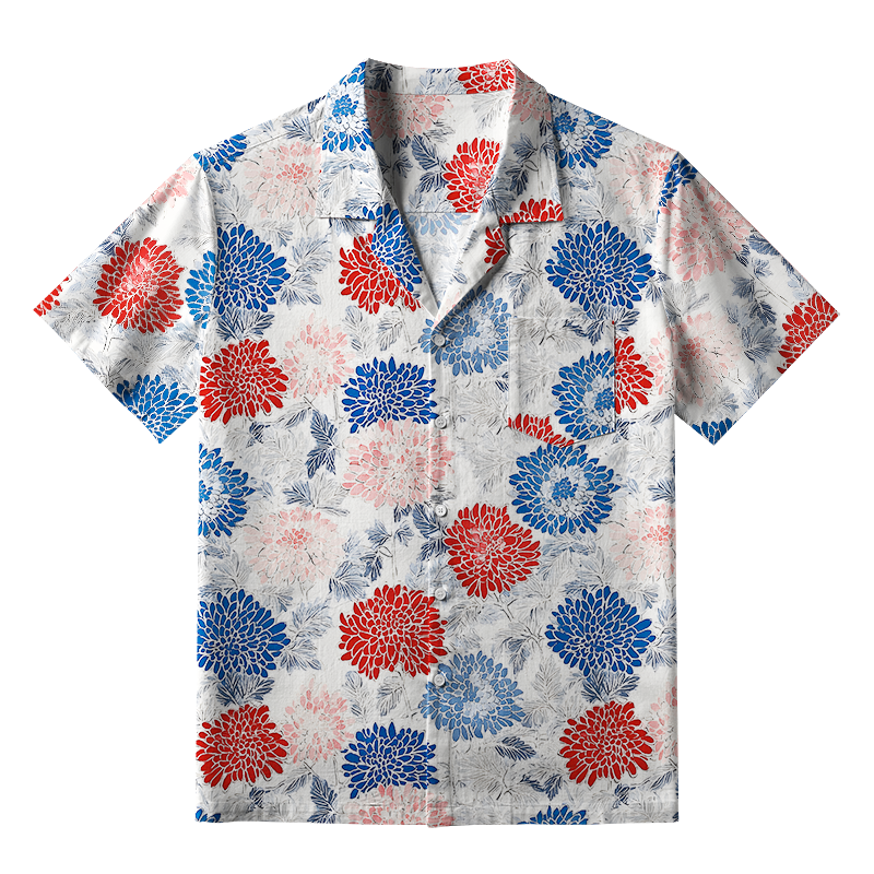 Tokyo-Tiger Vibrant Floral Aloha Hawaiian Shirt