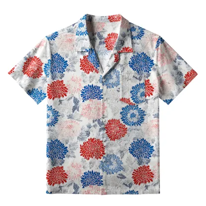 Tokyo-Tiger Vibrant Floral Aloha Hawaiian Shirt