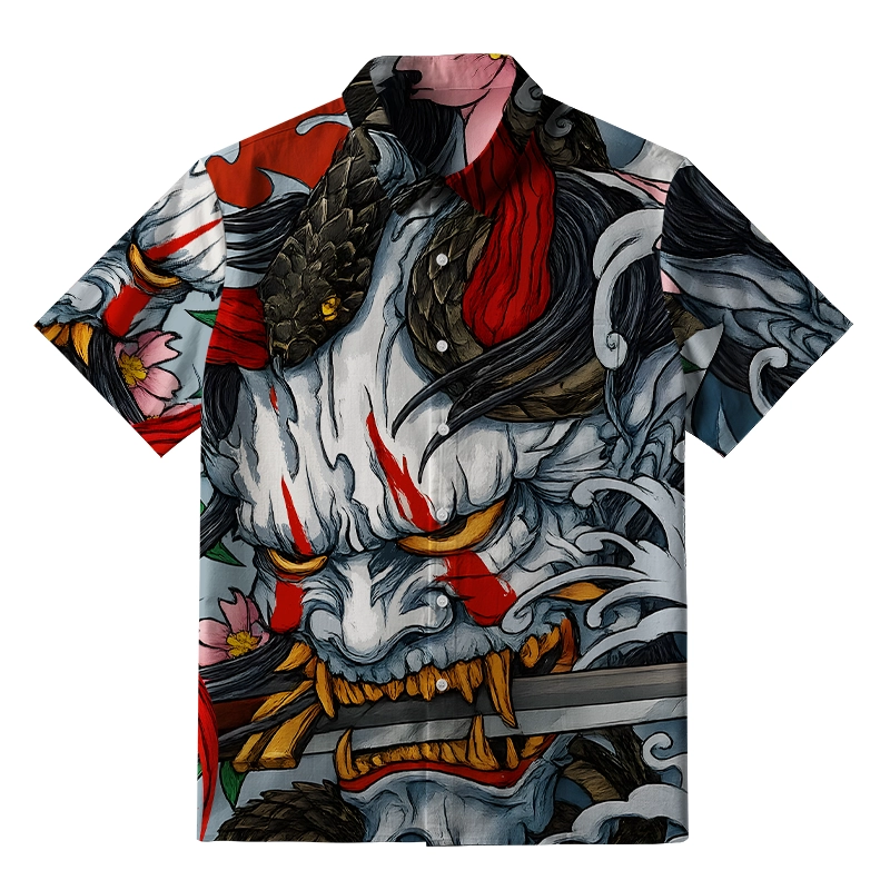 Tokyo-Tiger Evil Ghost Sword Button-up Shirt