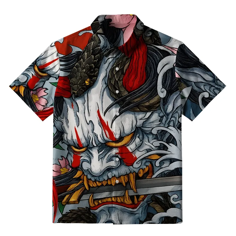 Tokyo-Tiger Evil Ghost Sword Button-up Shirt