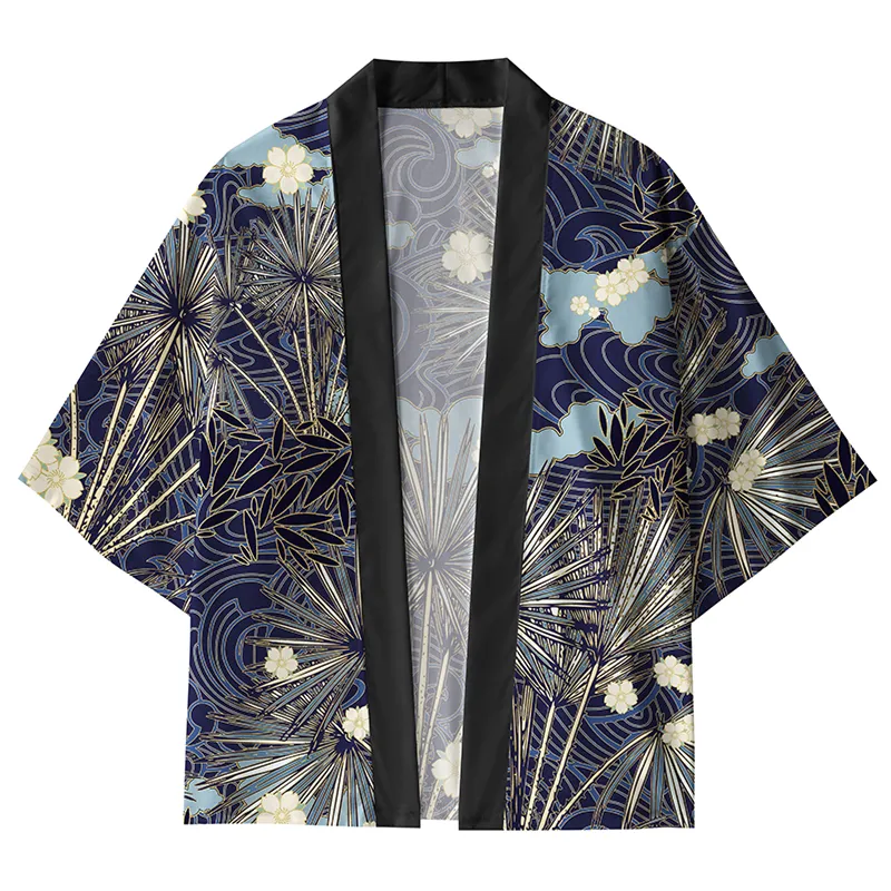 Tokyo-Tiger Leaf Wave Kimono Cardigan