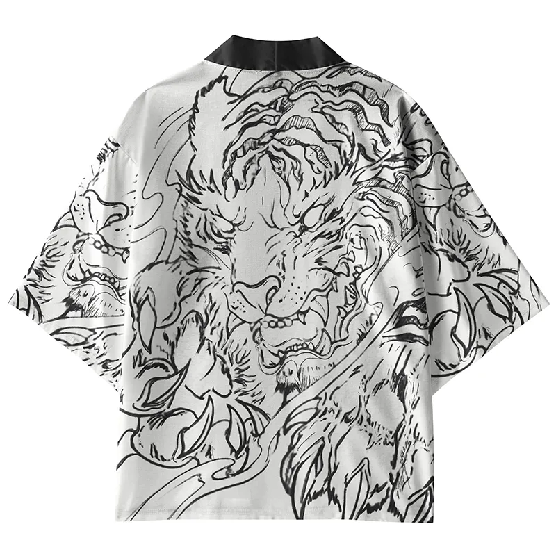 Tokyo-Tiger Tiger Pattern Kimono Cardigan