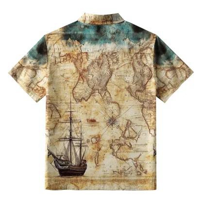 Tokyo-Tiger Nautical Chart Button-up Shirt