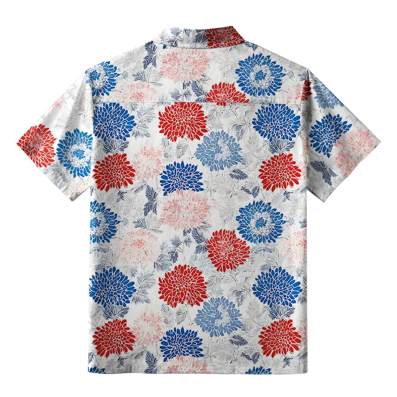 Tokyo-Tiger Vibrant Floral Aloha Hawaiian Shirt