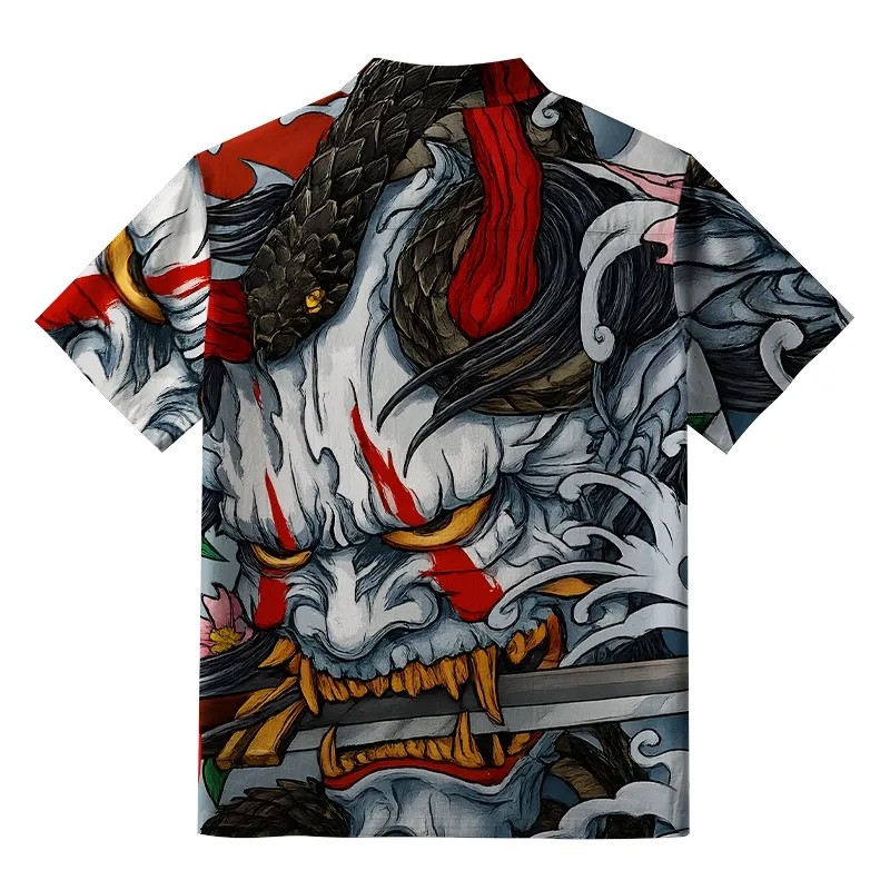 Tokyo-Tiger Evil Ghost Sword Aloha Hawaiian Shirt