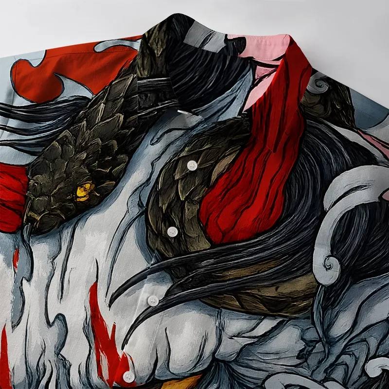 Tokyo-Tiger Evil Ghost Sword Button-up Shirt