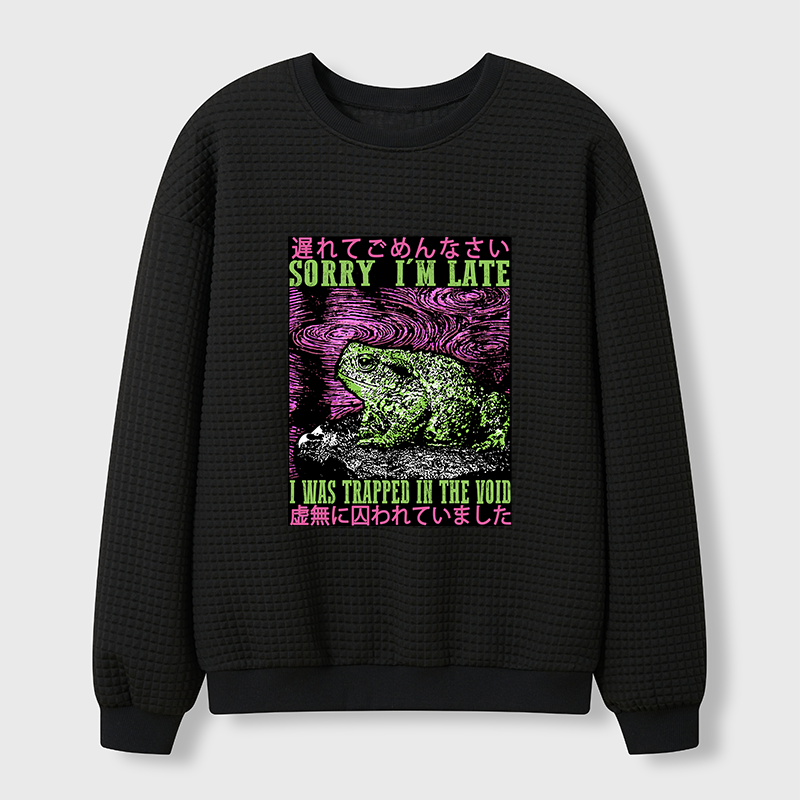 Tokyo-Tiger Frogs Trapped In The Void Waffle Sweatshirt