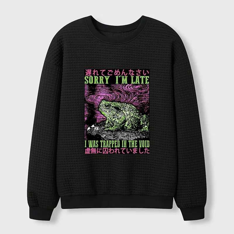 Tokyo-Tiger Frogs Trapped In The Void Waffle Sweatshirt